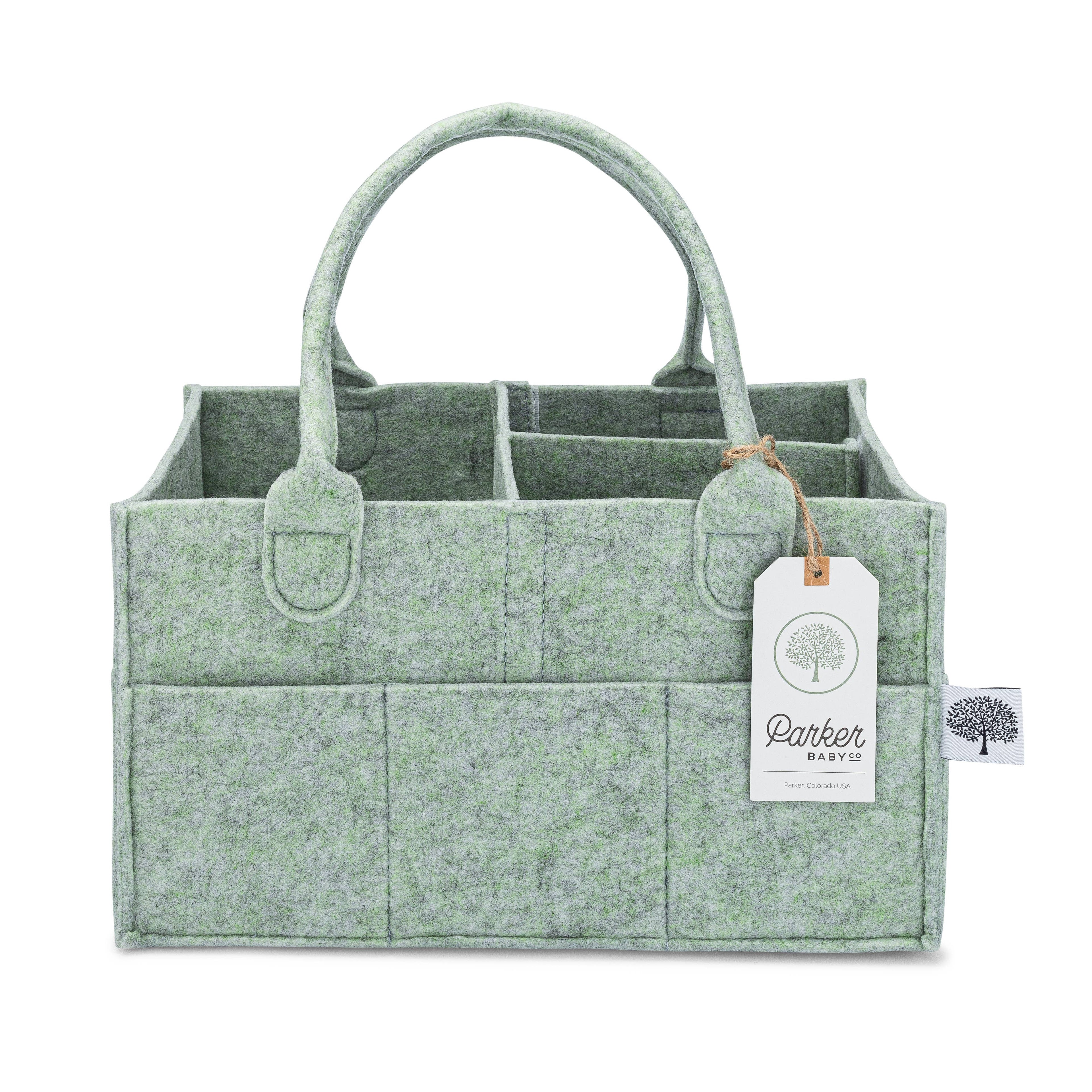 Diaper Caddy in Sage Green: Regular (13 x 9 x 7")