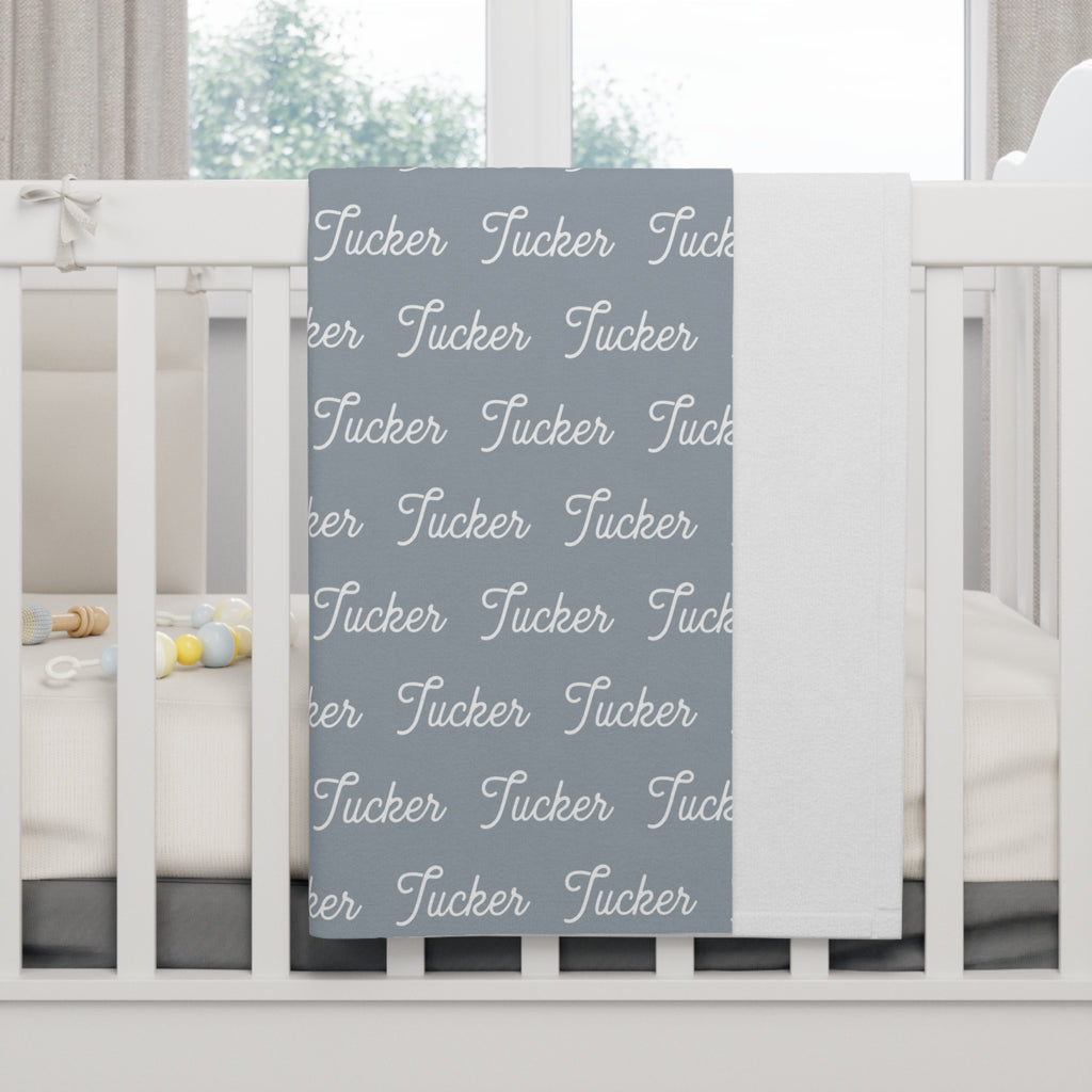 Personalized Fleece Baby Blanket | Blue