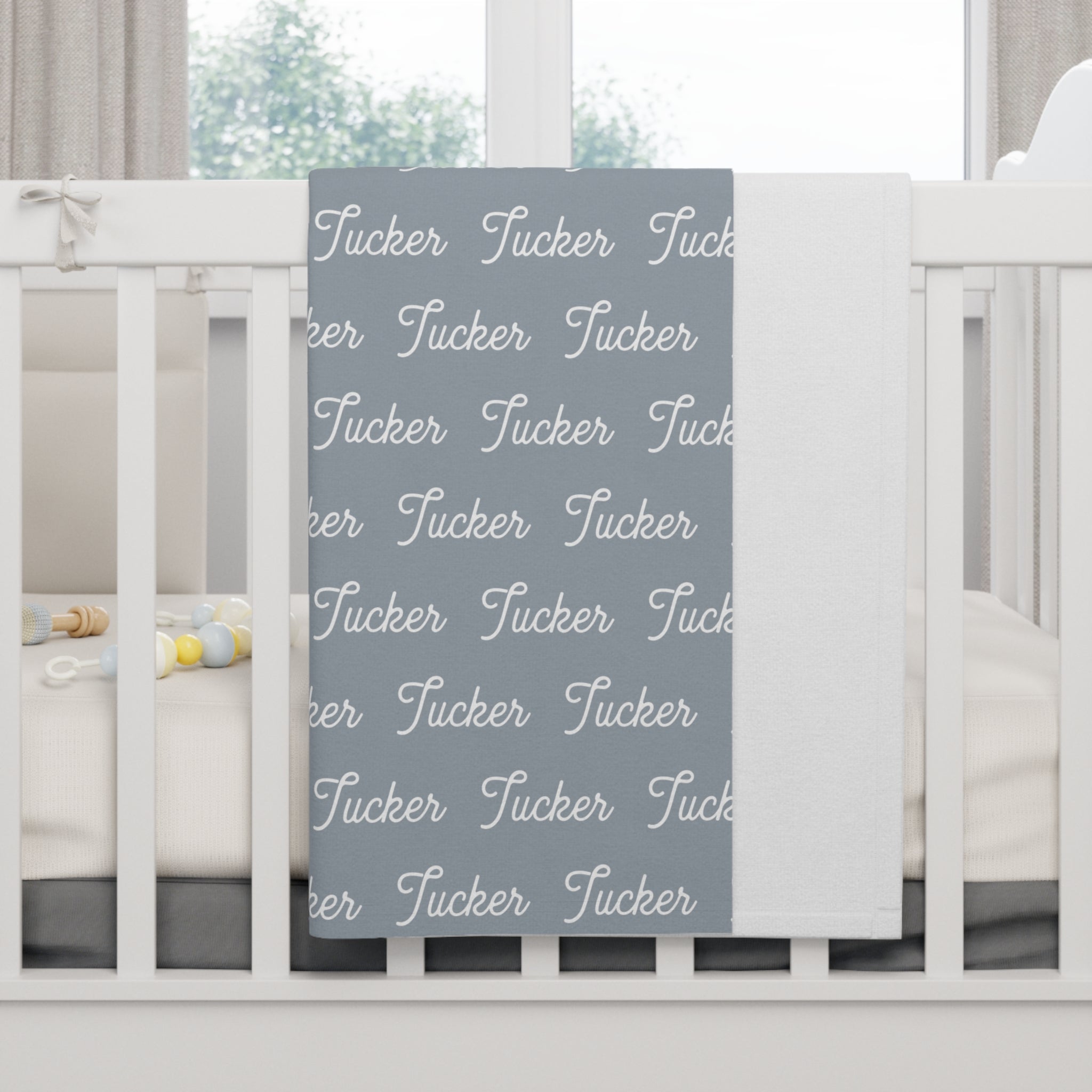 Personalized Fleece Baby Blanket | Blue