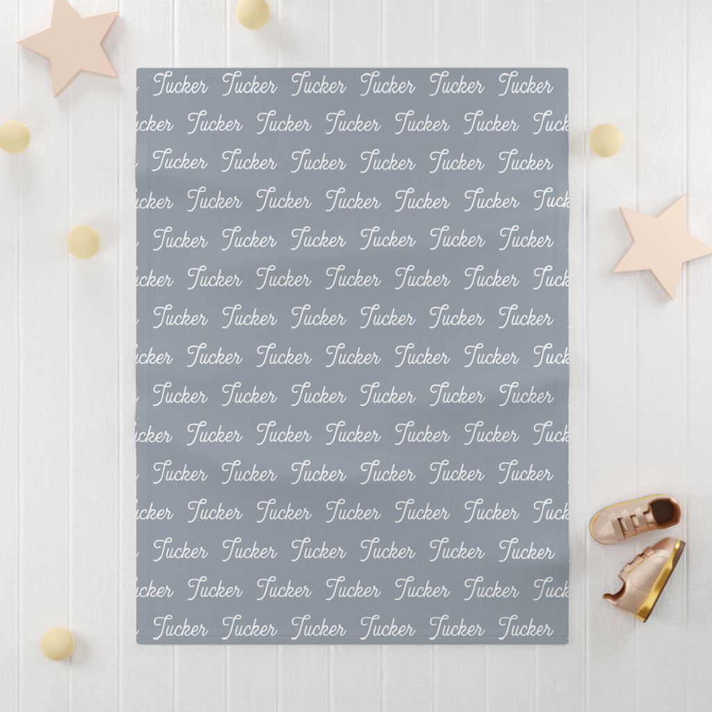 Personalized Fleece Baby Blanket | Blue