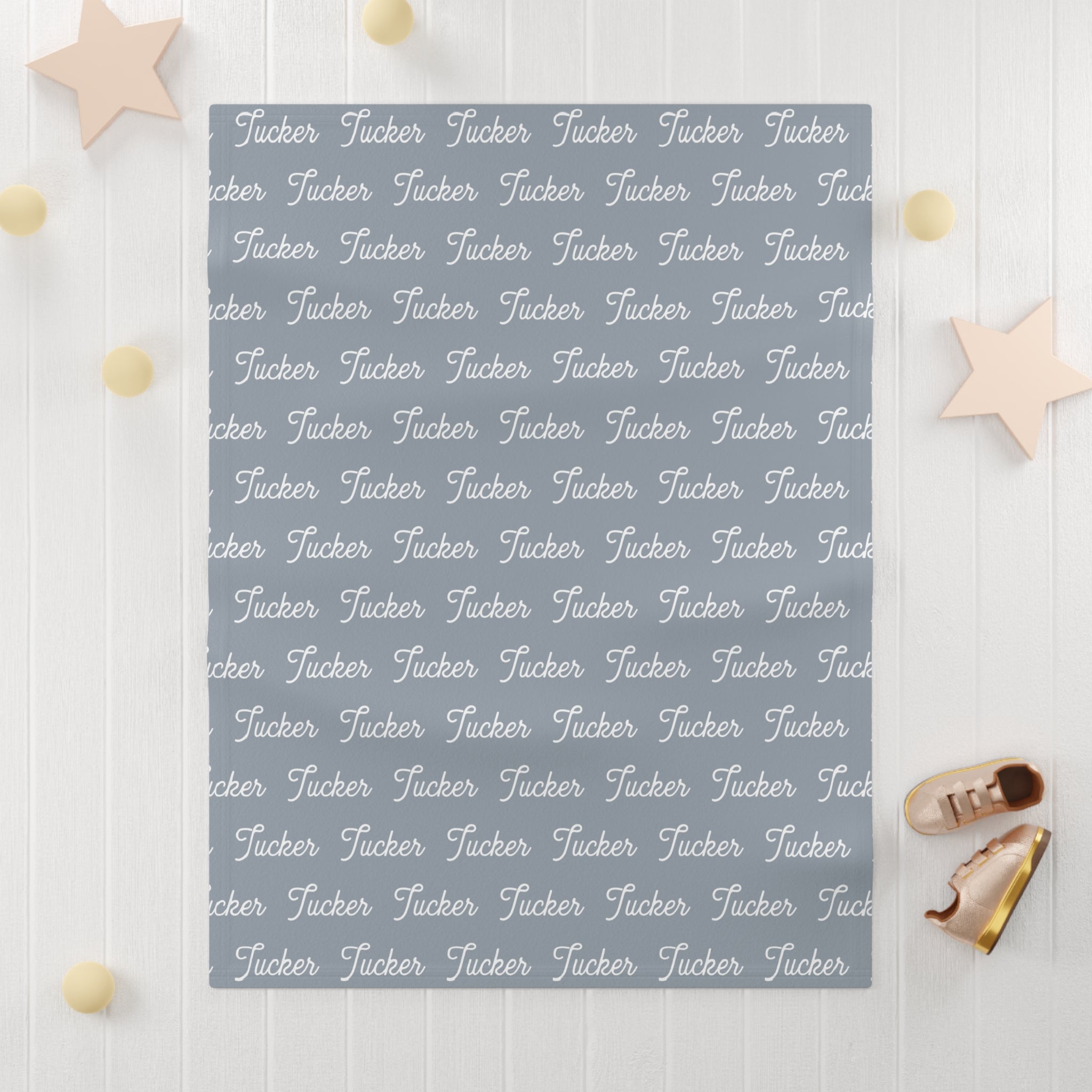 Personalized Fleece Baby Blanket | Blue