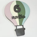 Baby Milestone Marker Wooden Photo Props | Hot Air Balloon