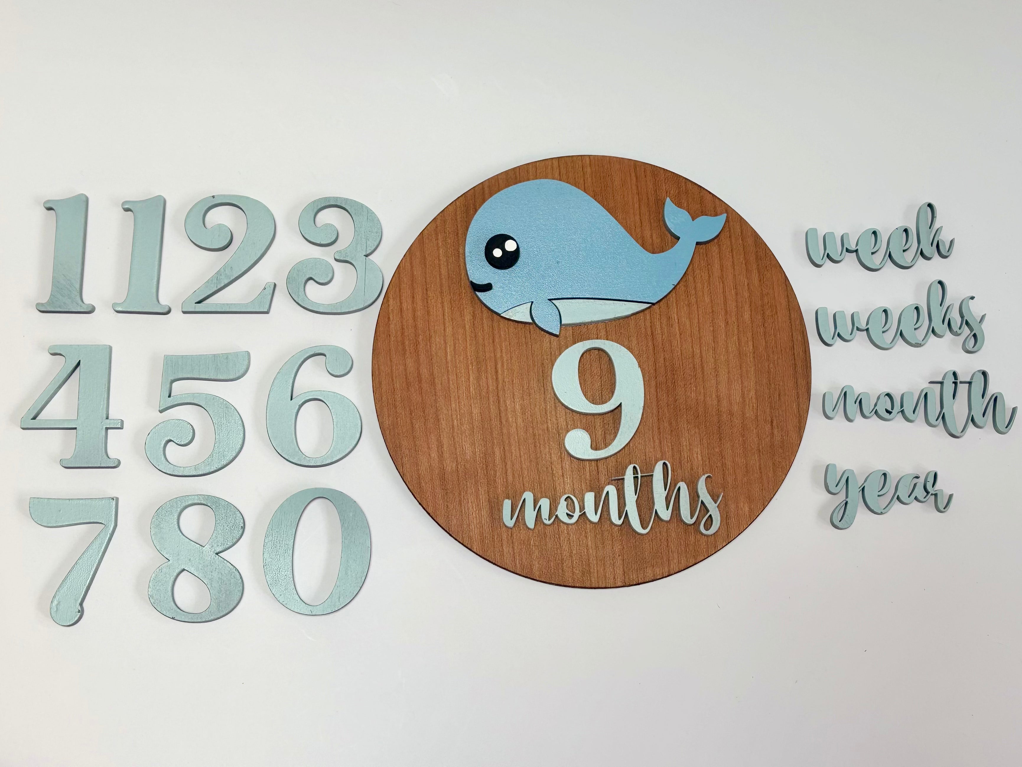 Baby Milestone Marker Wooden Photo Props | Under the Sea