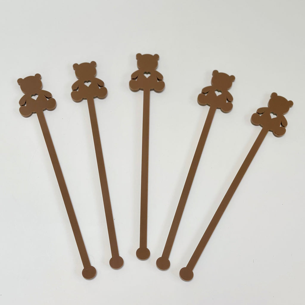 Swizzle Stick Drink Stirrers | Baby Shower | Teddy Bear