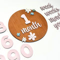 Baby Milestone Marker Wooden Photo Props | Mackenzie & Co. Florals