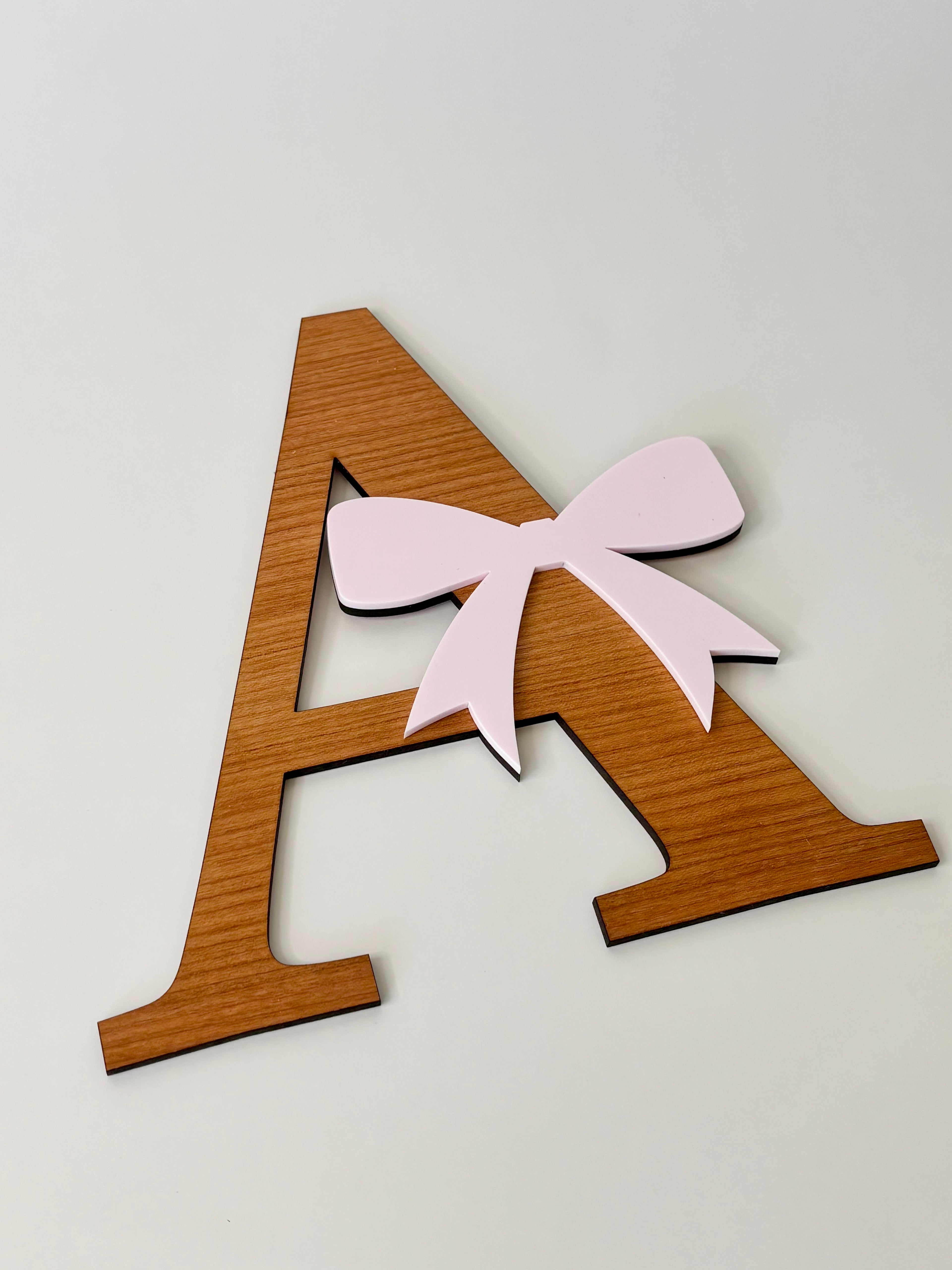 Monogram Letter | Pink Bow