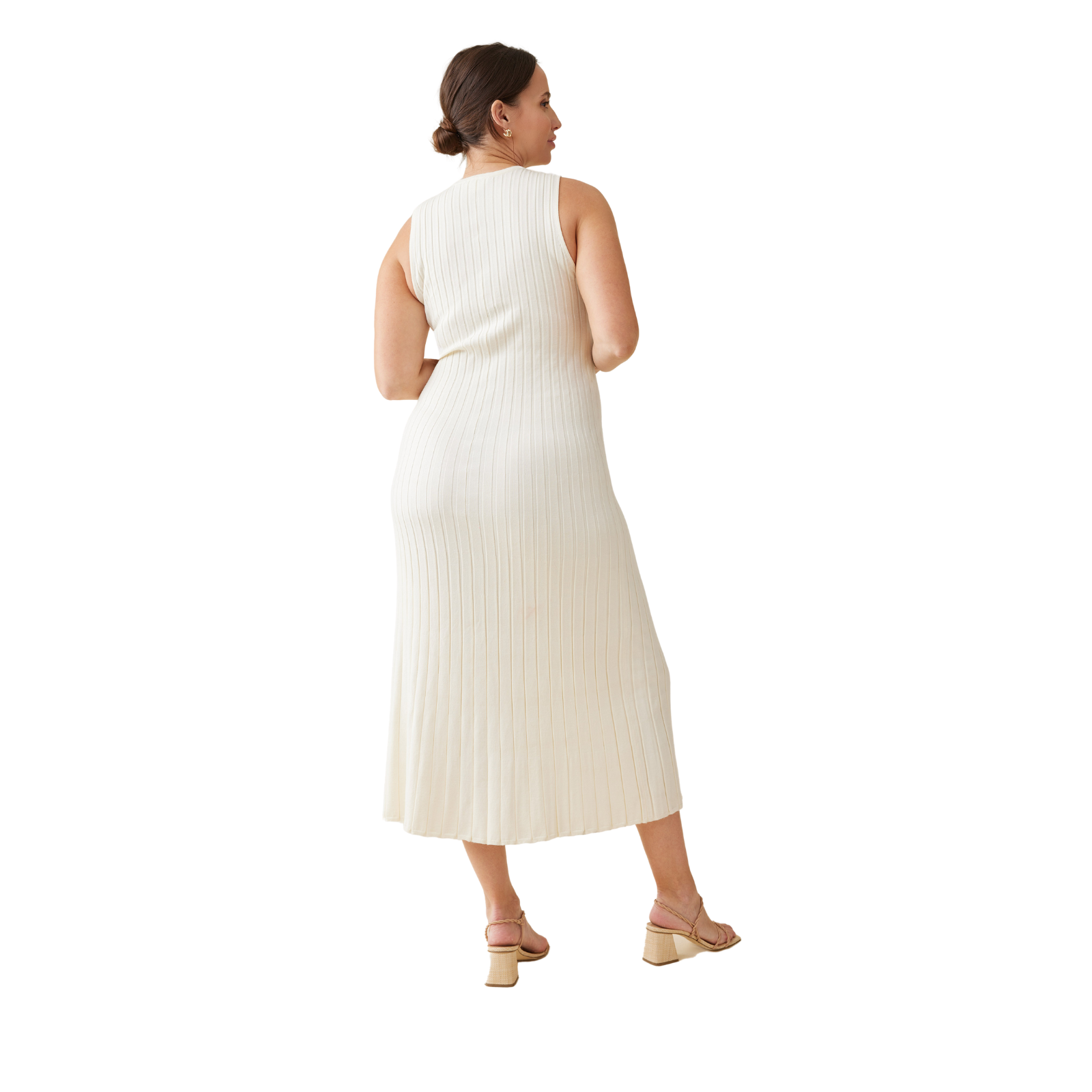 Women's Maternity A-Line Sweater Knit Dress: Ivory