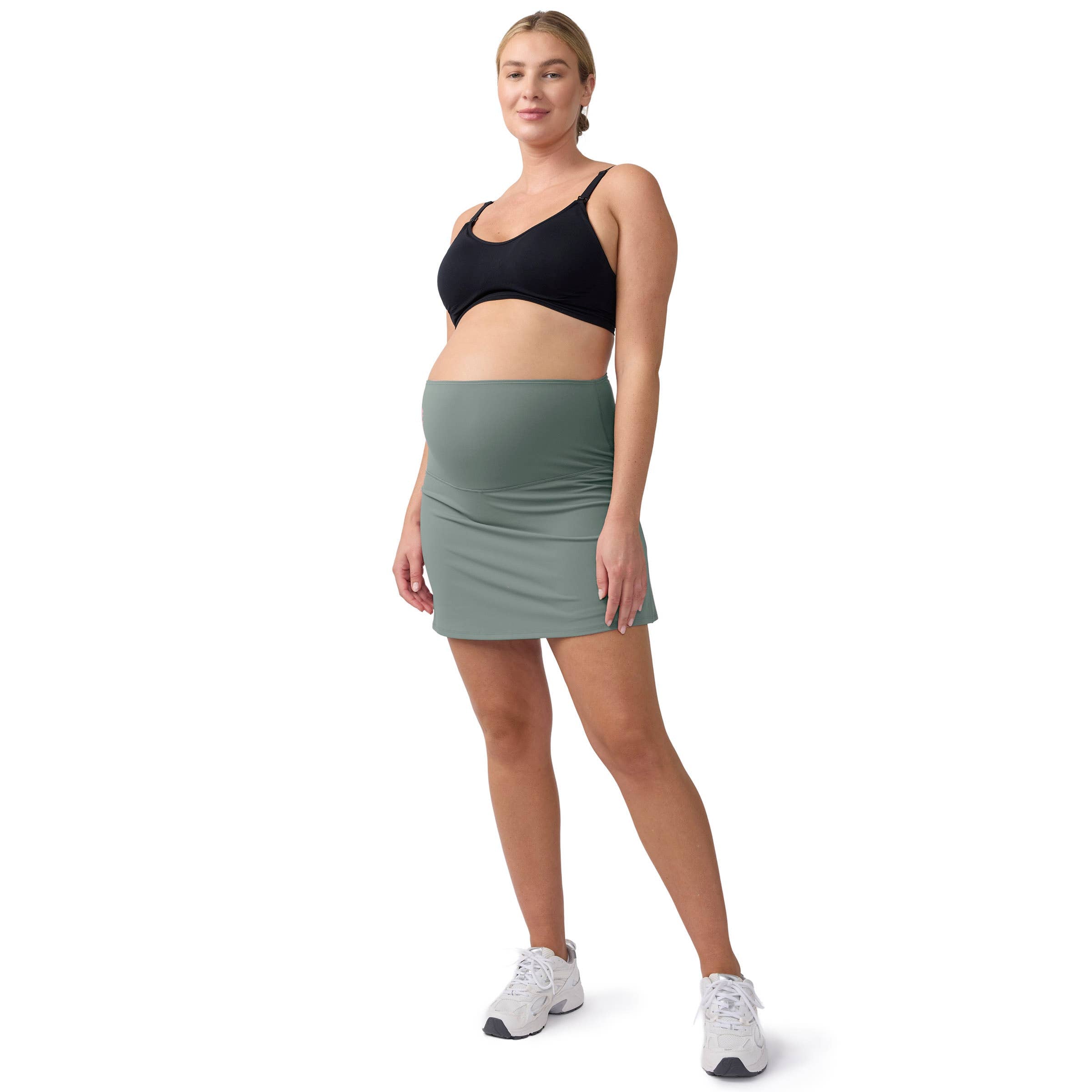 Everyday Maternity Active Skort: Sage Green