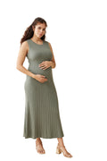 Women's Maternity A-Line Sweater Knit Dress: Agave